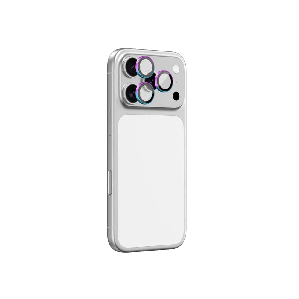 AmazingThing Zaščitno steklo za kamero iPhone 17 Pro / Pro Max, mavrični okvir 3