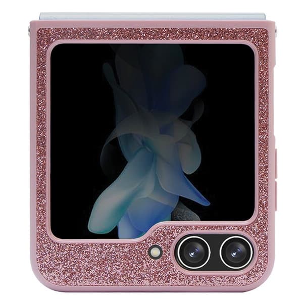 Ovitek Guess Glitter Script za Samsung Galaxy Z Flip 5 - roza 3
