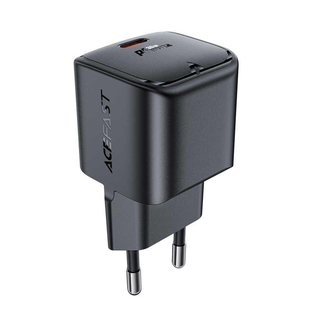 Acefast A77 Mini PD 30W GaN USB-C polnilec, črn