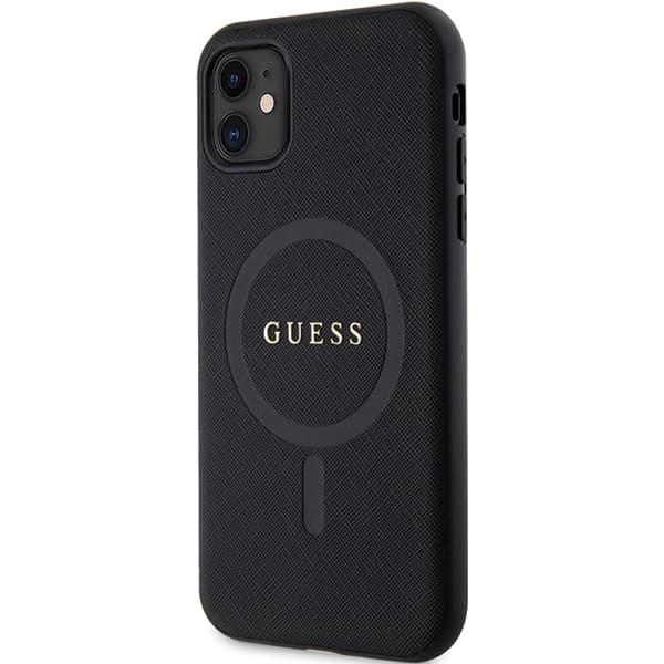 Ovitek Guess Saffiano MagSafe za iPhone 11 / Xr - črn 2