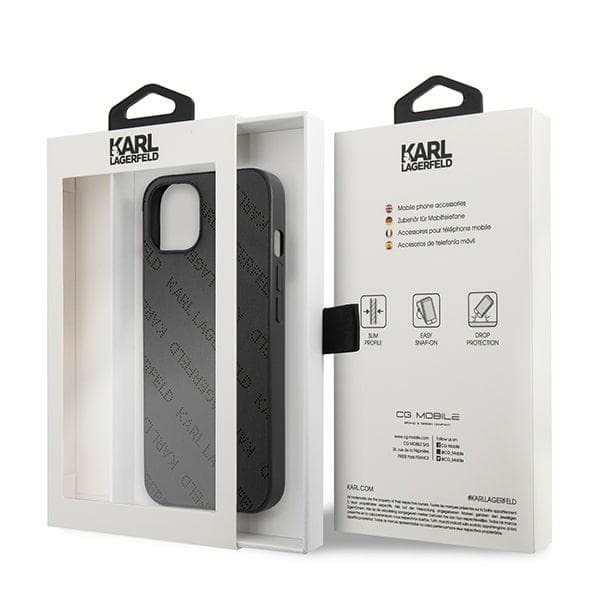 Karl Lagerfeld Perforated Allover ovitek za iPhone 13 mini (5,4") - črn 8
