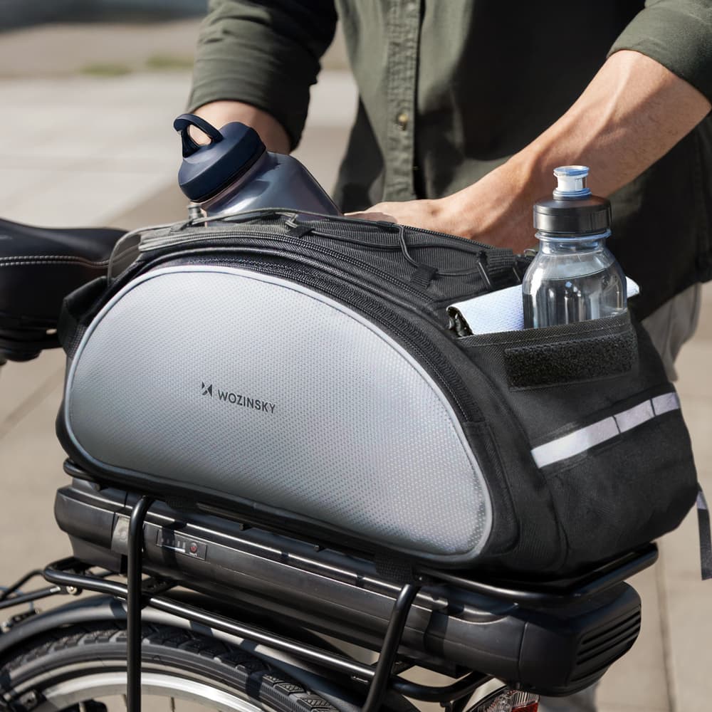 Wozinsky Bike Pannier Bag 13L črna torba za prtljažnik z naramnico 6