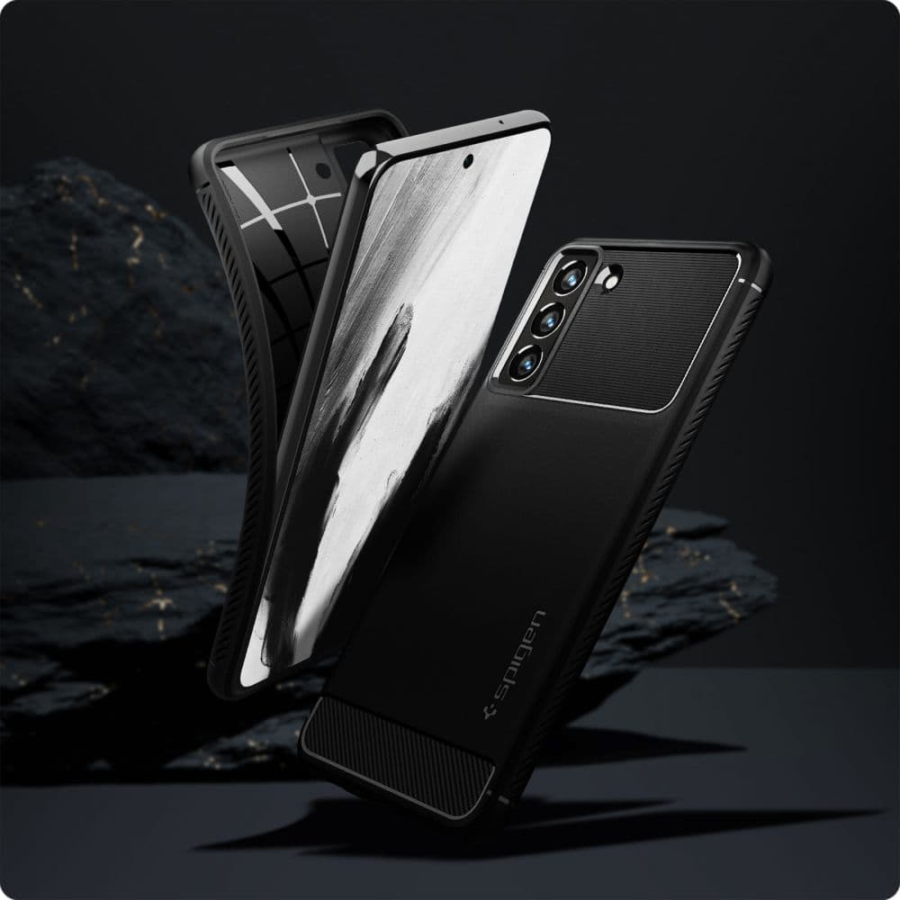 Spigen Rugged Armor ovitek za Samsung Galaxy S21 FE - mat črn 7