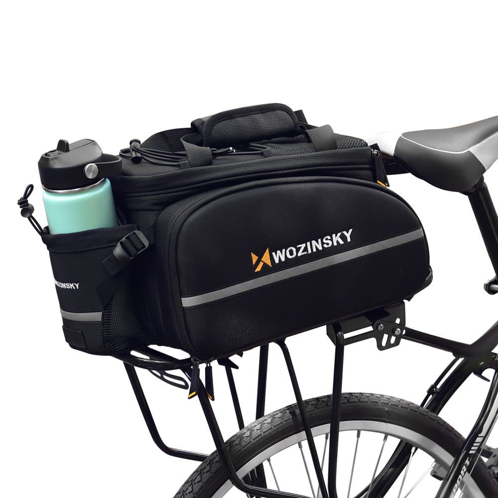 Wozinsky WBB19BK velika torba za prtljažnik kolesa, 35L, črna (+ dežna prevleka) 4