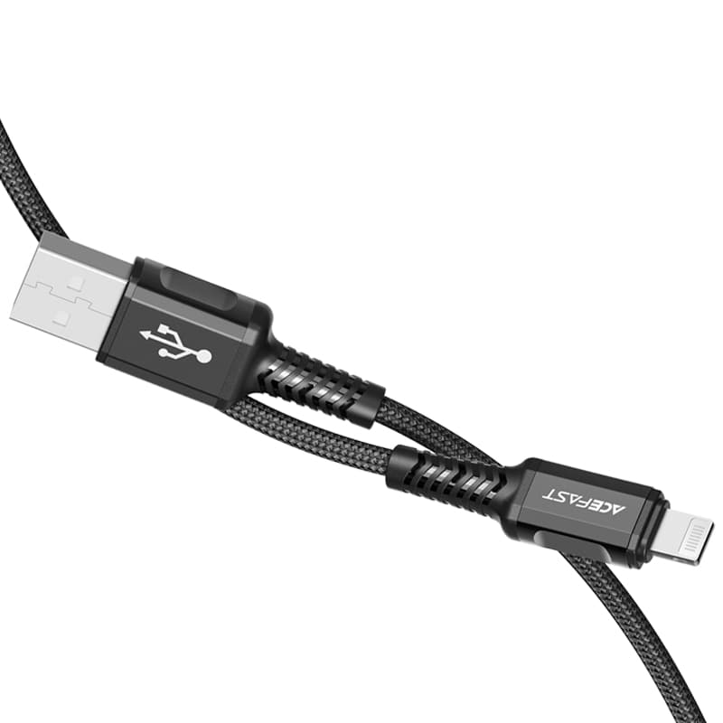 Acefast kabel MFI USB - Lightning 1.2m, 2.4A - Črn 3
