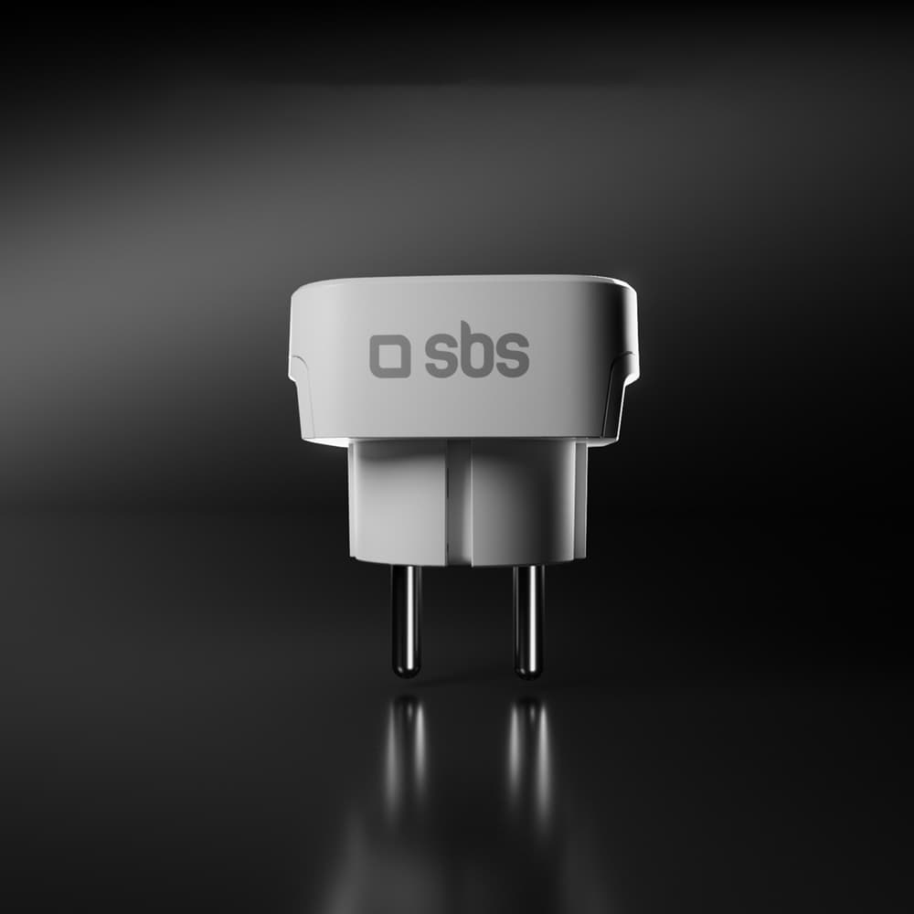 SBS Schuko/EU potovalni adapter (bel) 7