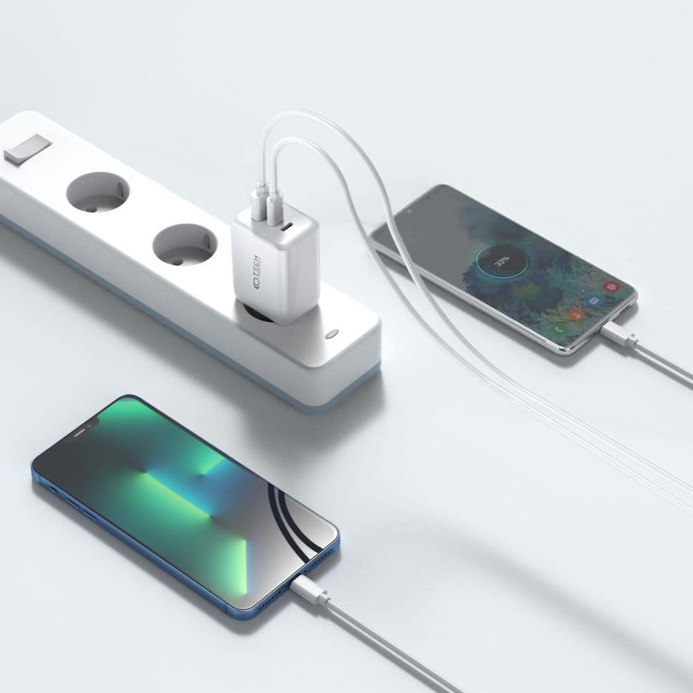 Tech-Protect C65W polnilec 2x USB-C PD 65W / USB-A QC 3.0 - črn 5