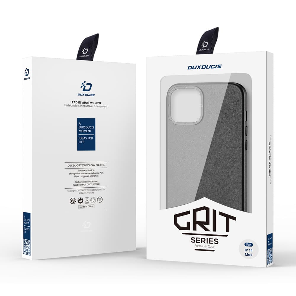 Ovitek Dux Ducis Grit usnjen za iPhone 14 Plus (MagSafe), črn 5