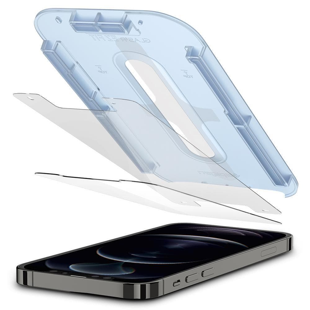 Spigen Glas.tR EZ Fit kaljeno steklo za iPhone 12 / iPhone 12 Pro - 2 kosa