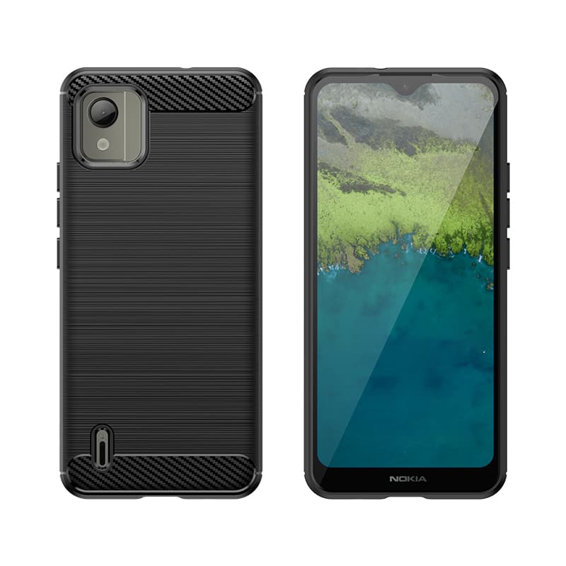 Carbon ovitek Hurtel za Nokia C110 - črn 2