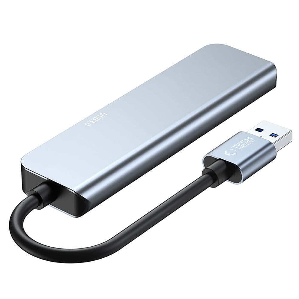 Tech-Protect HUB V0 5-v-1 USB-A na 3x USB-A 2.0 / USB-A 3.0 / USB-C - siv 3
