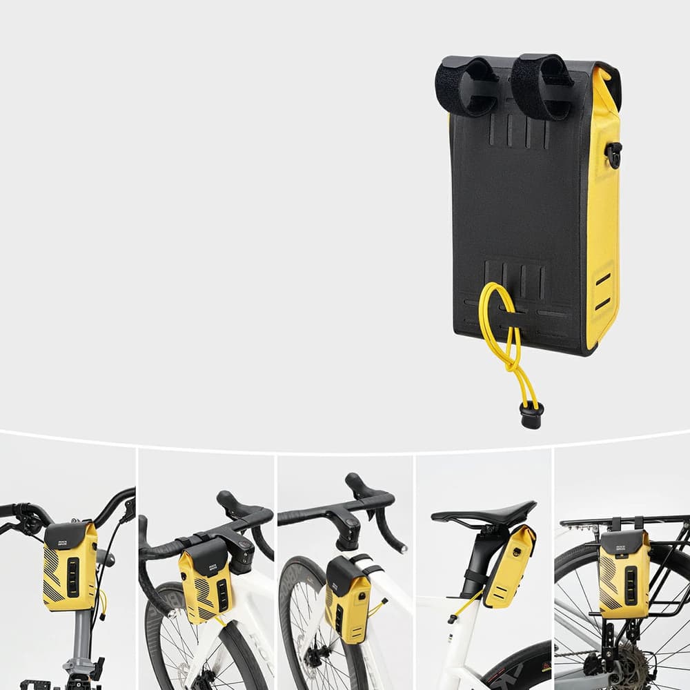 Rockbros AS-160 vodoodporna torbica za krmilo 1.3L - rumena 5