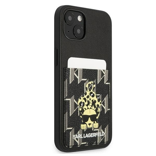 Karl Lagerfeld ovitek Karlimals Cardslot za iPhone 13, črn 4