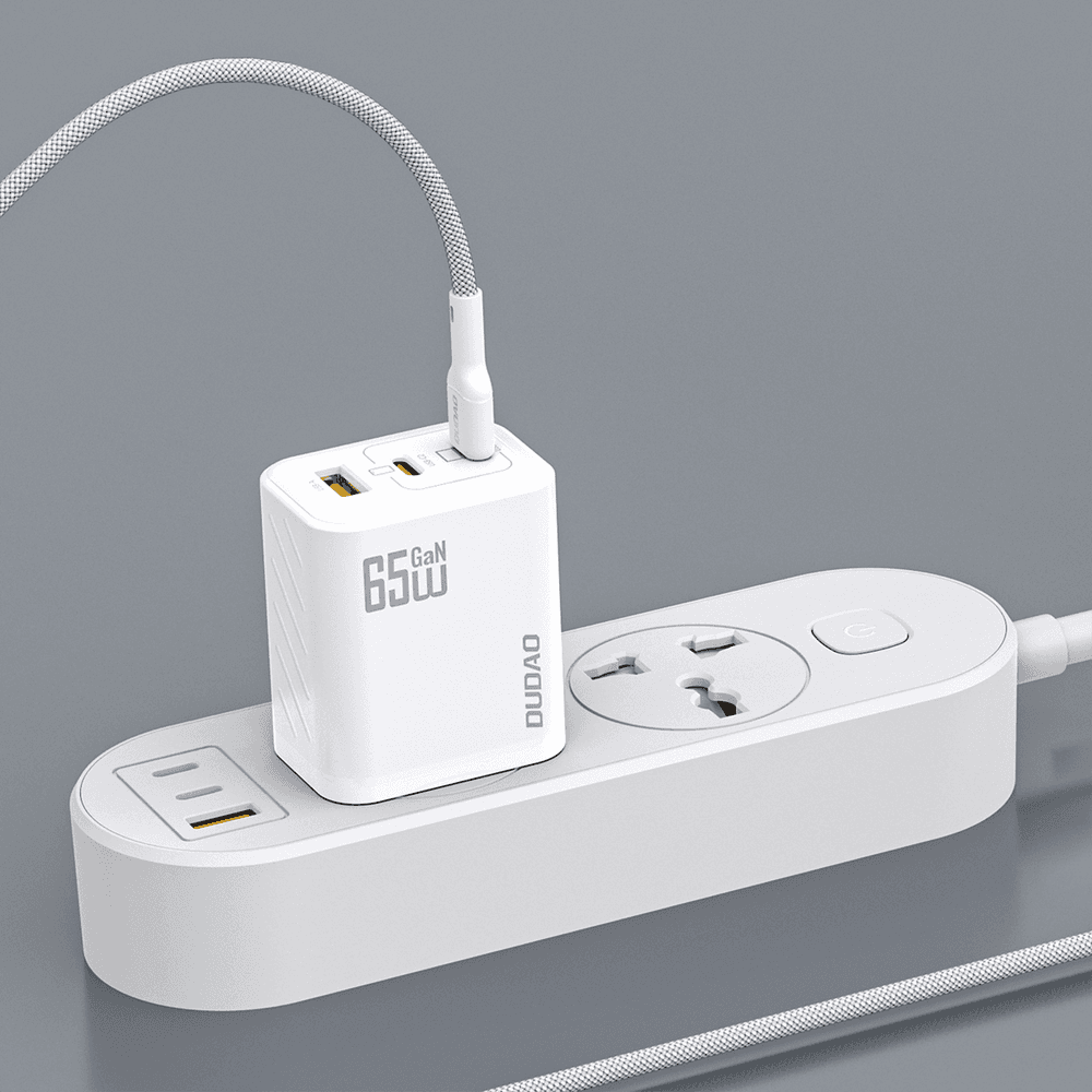 Dudao A29C 65W GaN stenski polnilnik + USB-C kabel, bela 5