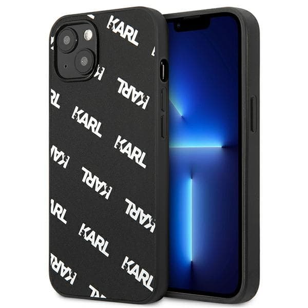 Karl Lagerfeld ovitek Allover za iPhone 13 mini - črn