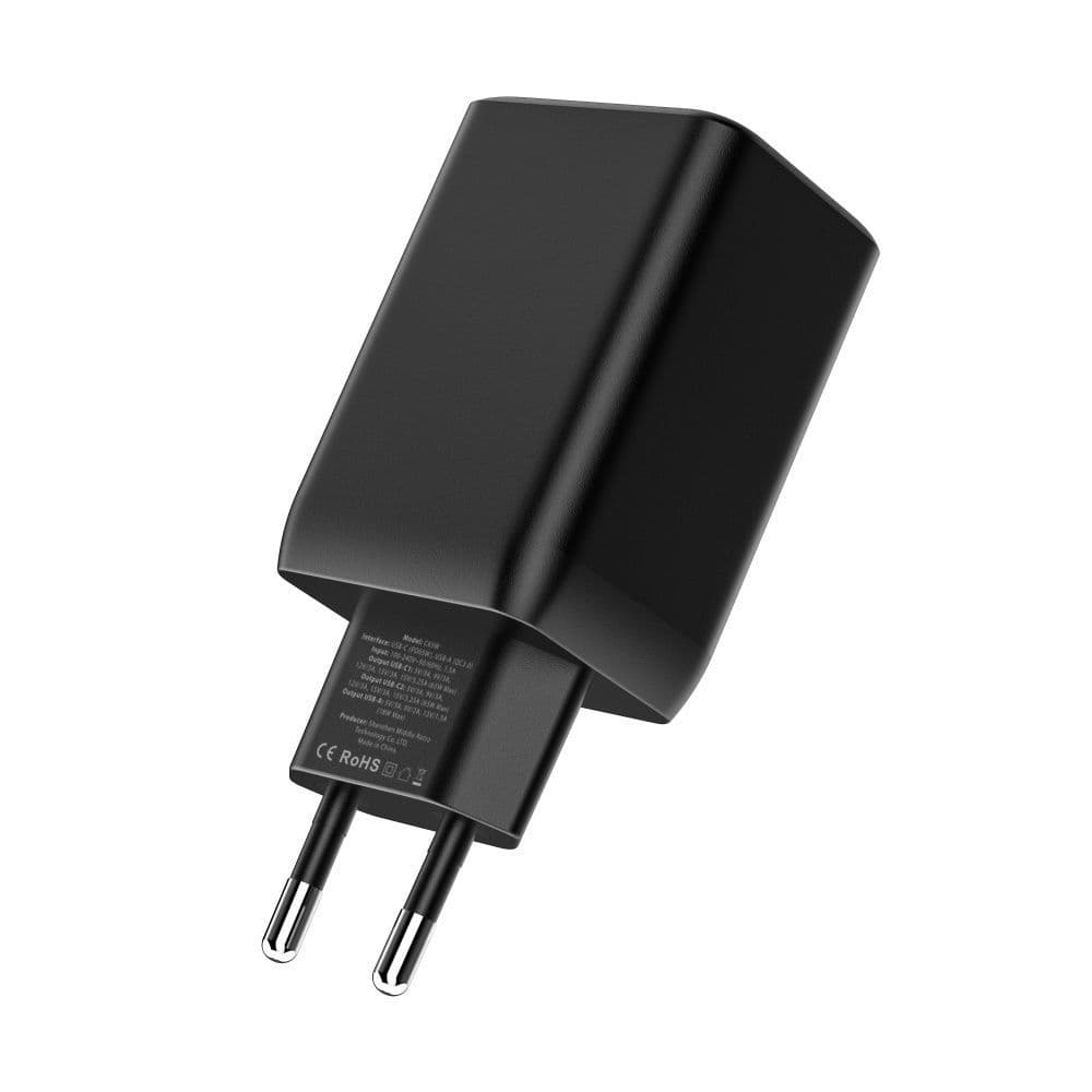 Tech-Protect C65W polnilec 2x USB-C PD 65W / USB-A QC 3.0 - bel 2