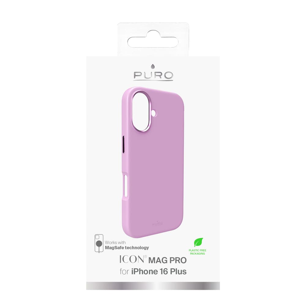 Puro Icon Mag Pro MagSafe silikonski ovitek za iPhone 16 Plus - Roza 2