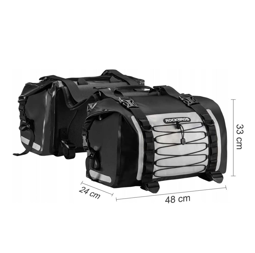 Rockbros AS-010BGR vodotesna motoristična torba (2x30L) - siva 2