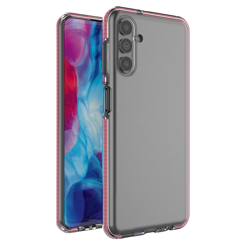 Spring Case gel ovitek s pisanim okvirjem za Samsung Galaxy A13 5G svetlo roza