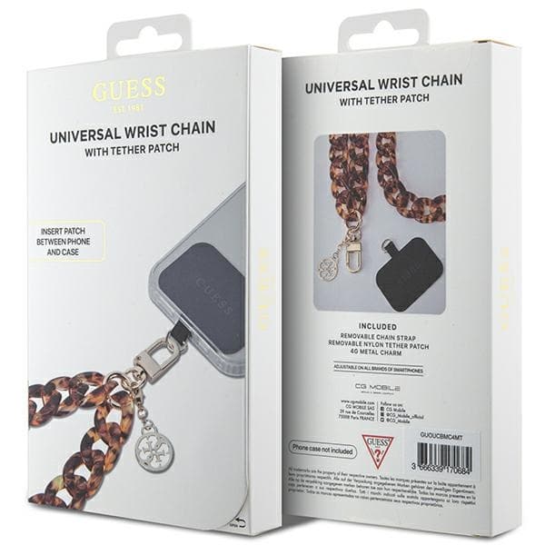 Guess Universal Big Hand Strap ovitek Acrylic 4G Charm - črn 2