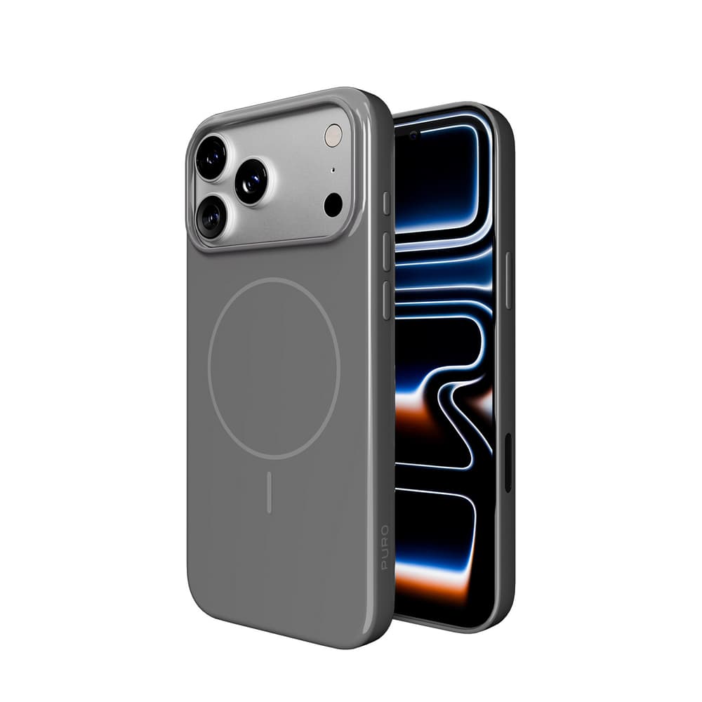 Puro Pulse ovitek za iPhone 17 Pro Max, polikarbonat, siv - MagSafe 4