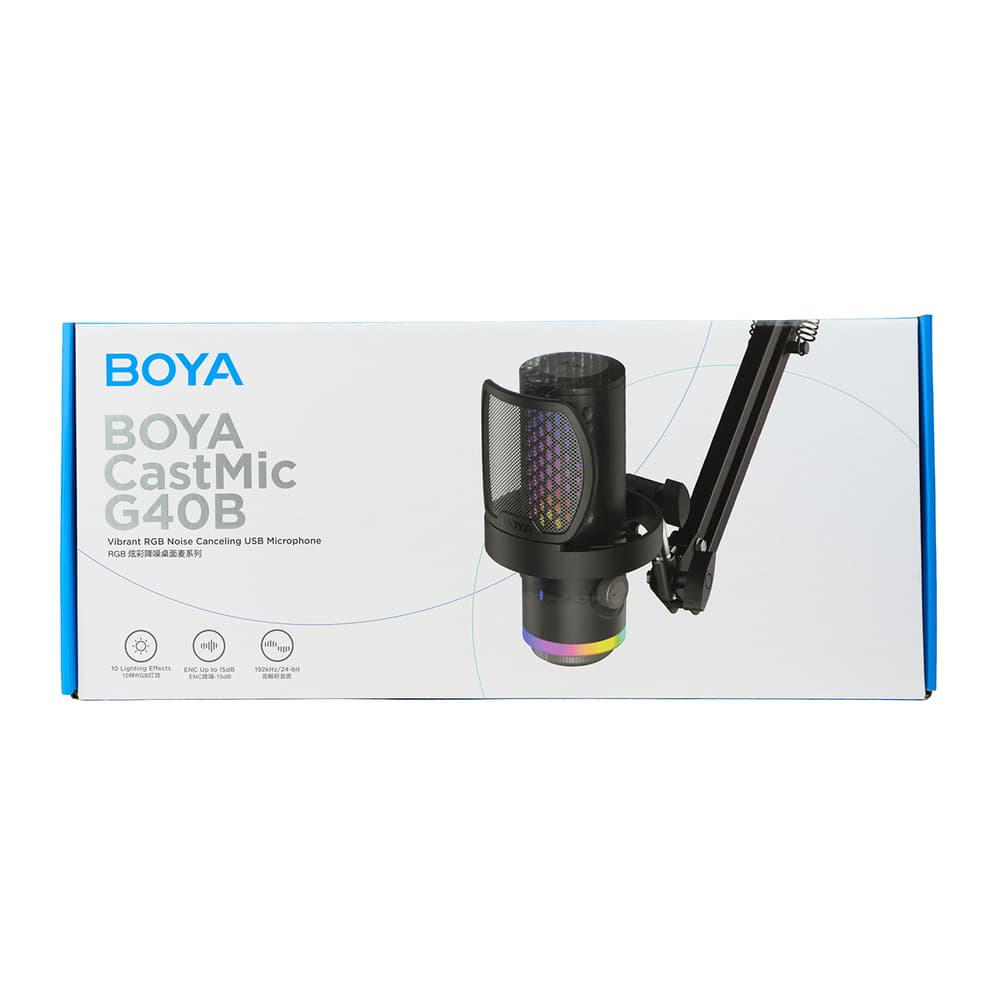 BOYA CastMic G40B žični igralni mikrofon z roko, USB-C - črn 5