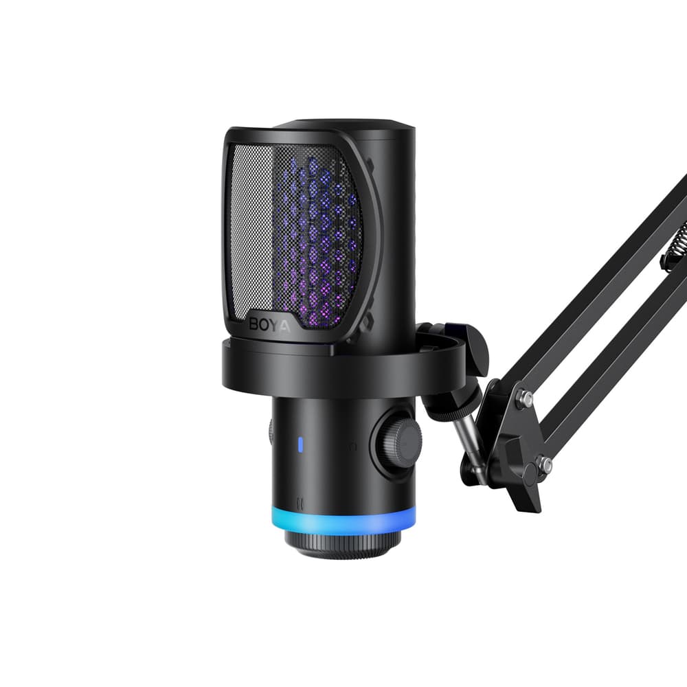 BOYA CastMic G40B Gaming mikrofon z roko, USB-C, črn