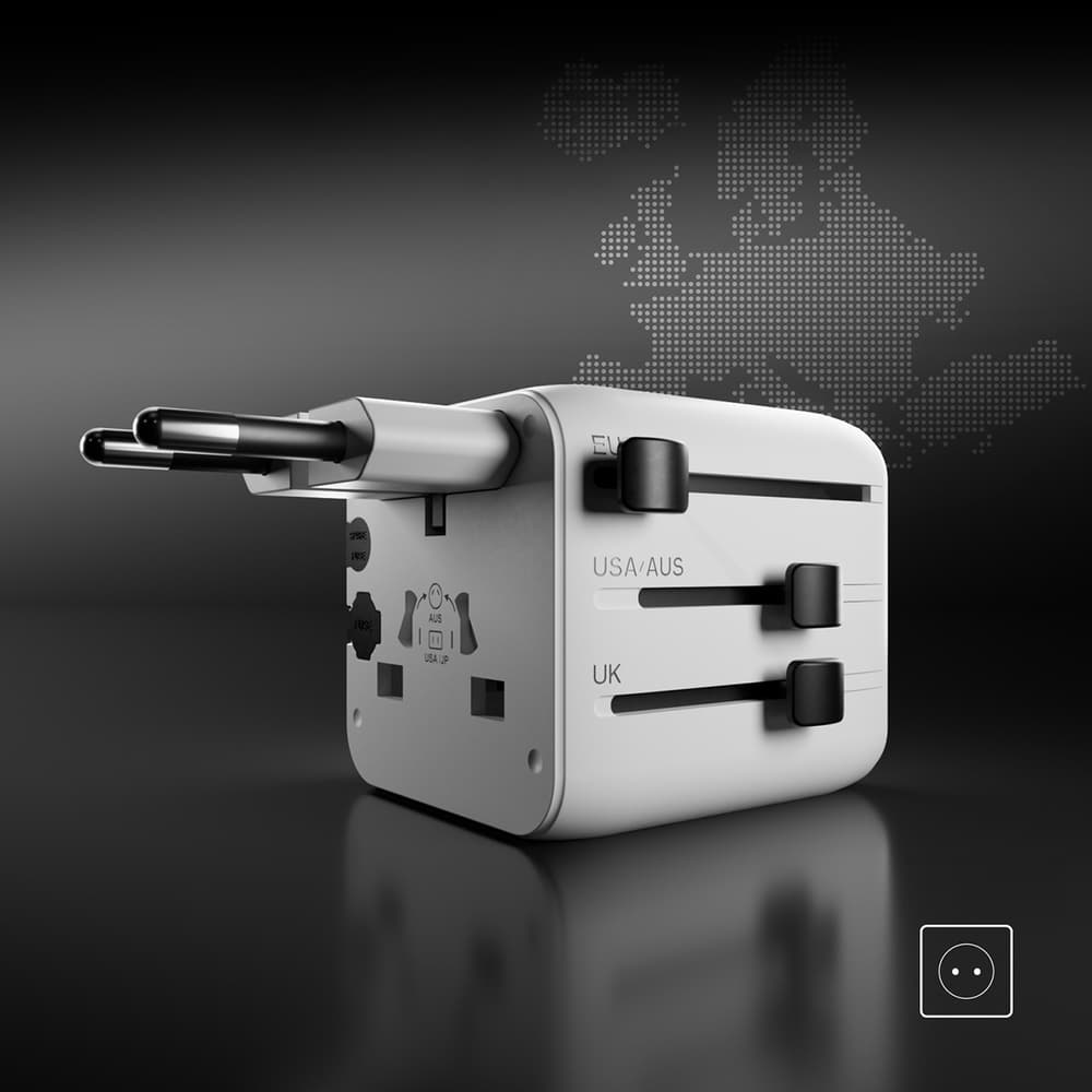 SBS TEADAPTUNI univerzalni potovalni adapter (bel) 6