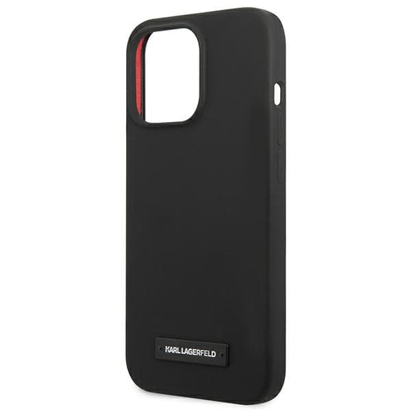 Ovitek Karl Lagerfeld Silicone Plaque za iPhone 13 Pro / 13, črn 6
