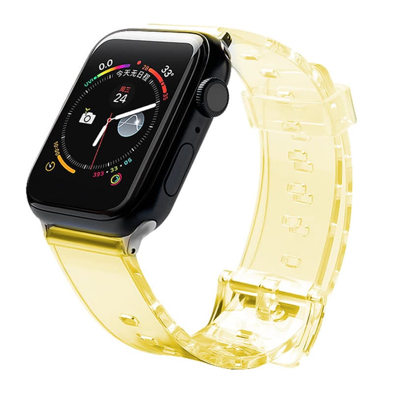 Hurtel Strap Light silikonski pašček za Apple Watch 38/40 mm, rumen