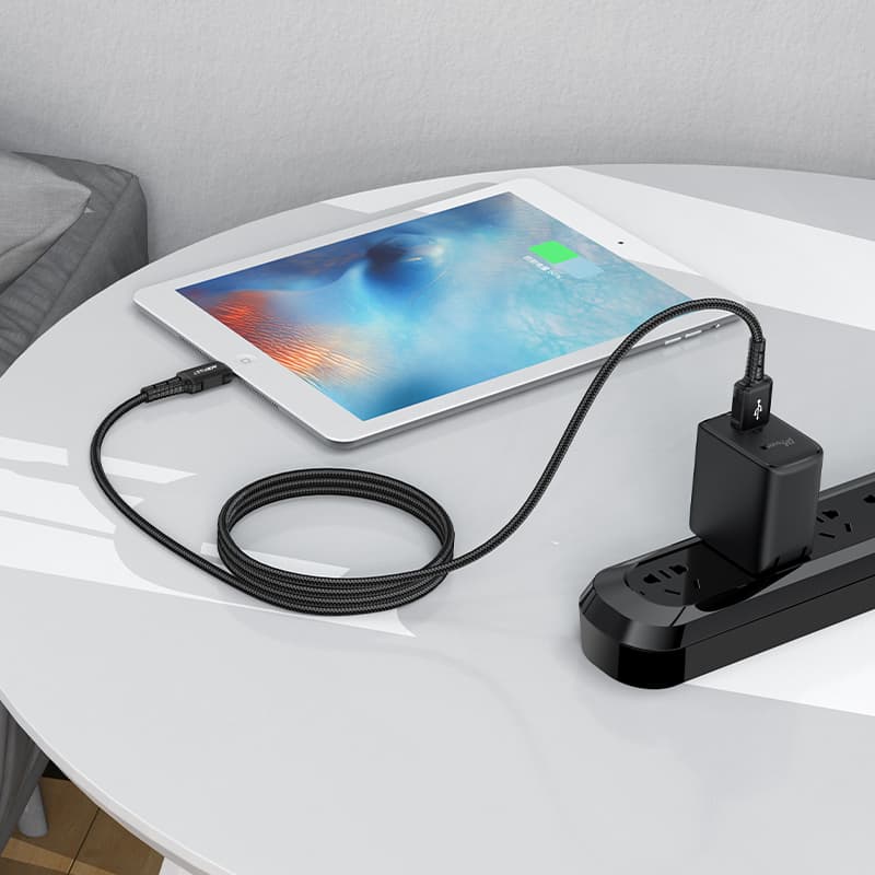 Acefast USB v Lightning kabel 1.8m, 2.4A, črn (C4-02 A) 7