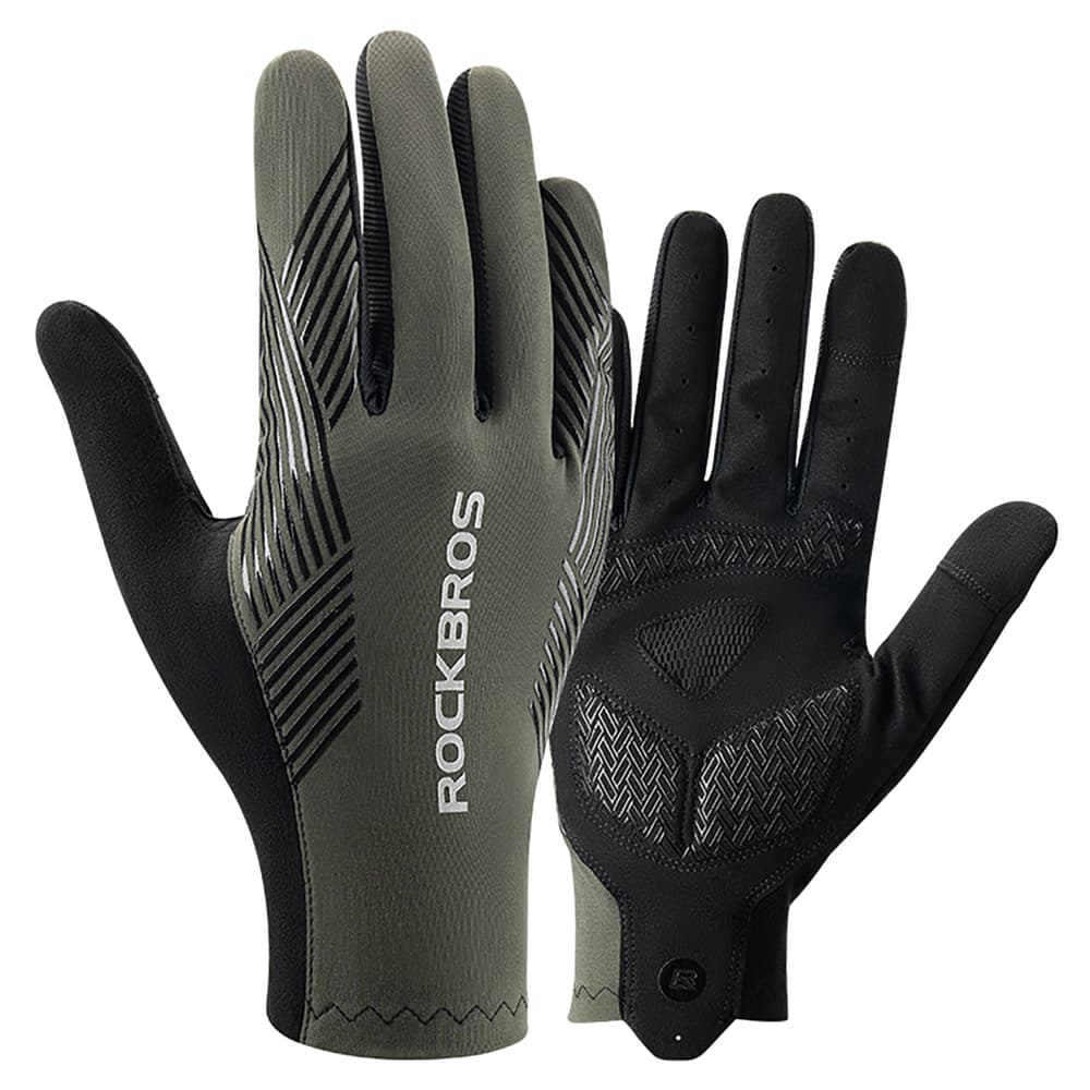 Rockbros kolesarske rokavice - polne, XL - zelene