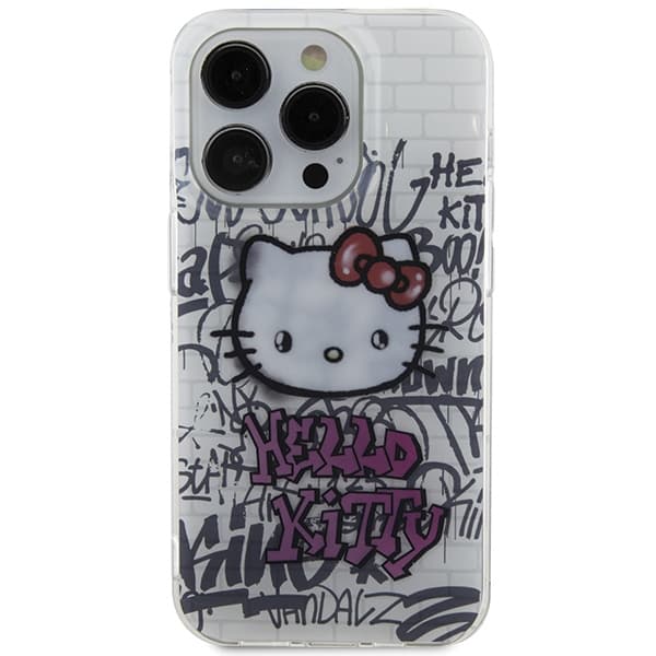 Hello Kitty ovitek IML Kitty On Bricks Graffiti za iPhone 13 Pro Max - bela 3