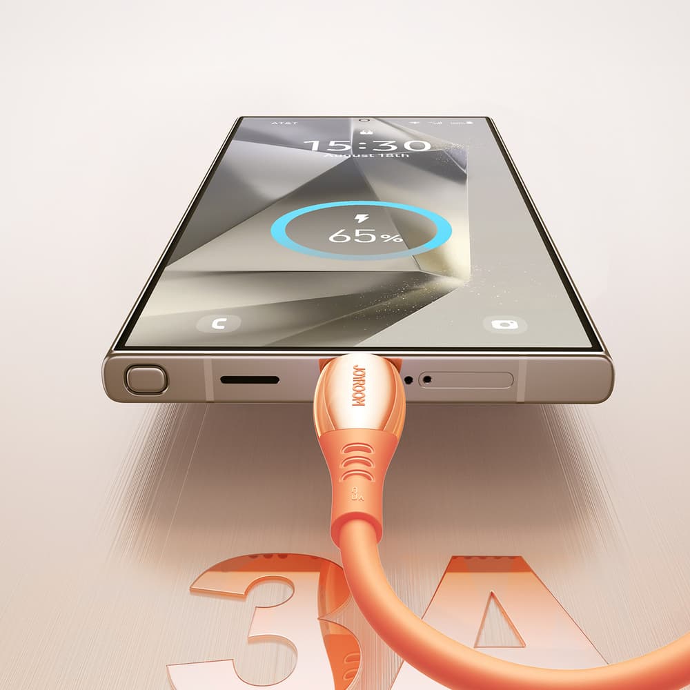 Joyroom S-A59 Vibrant 3A kabel USB-A na USB-C, 1.2m - oranžen 5