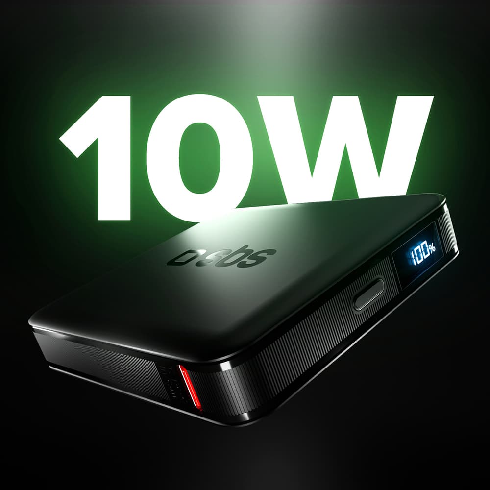SBS HD 10W 5000mAh USB-C Powerbank z LCD zaslonom - Črna 3
