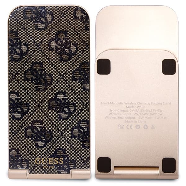 Brezžični polnilnik Guess 4G MagSafe 15W, rjav 4