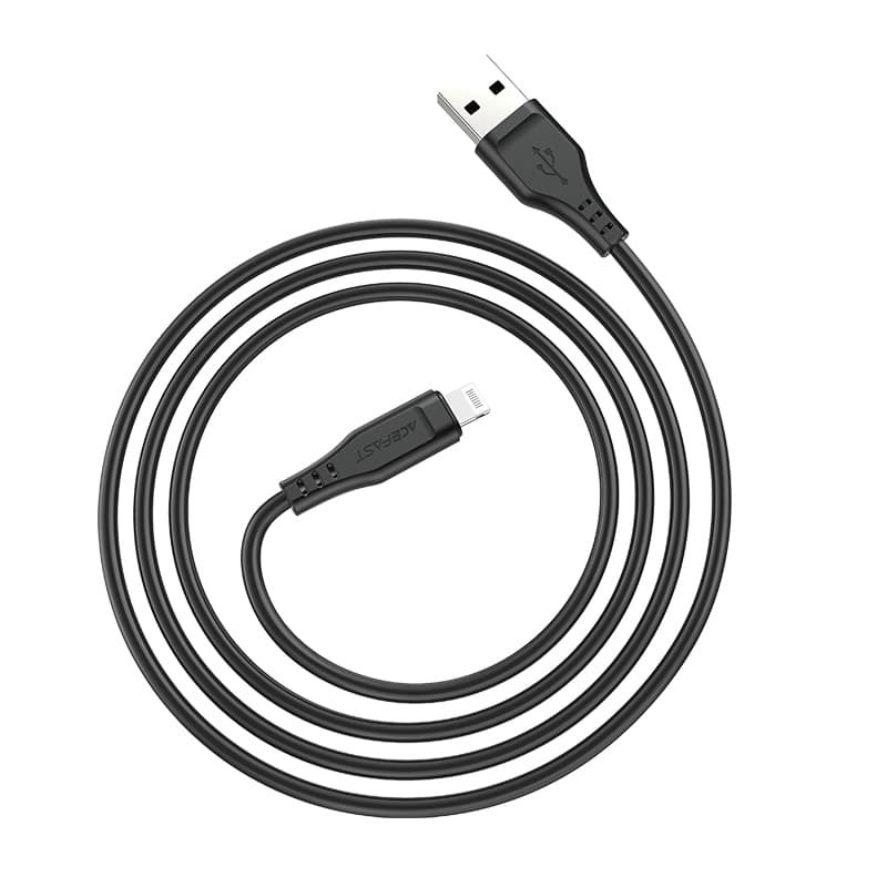 Acefast USB v Lightning kabel 1.2m, 2.4A, črn (C3-02) 2