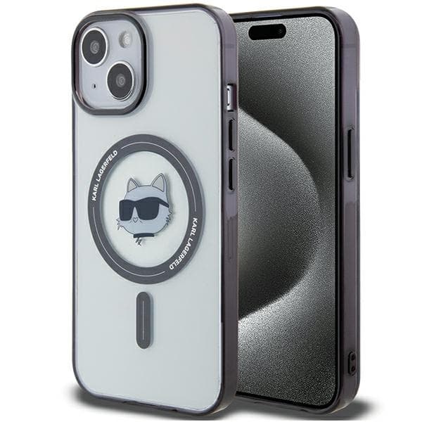 Karl Lagerfeld KLHMP15SHCHNOTK ovitek za iPhone 15 (6.1") - prozoren, MagSafe