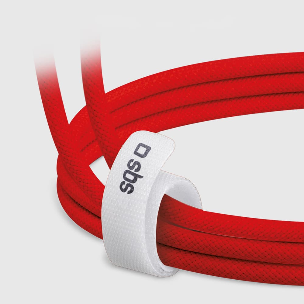 SBS TECABLETISSUETCCR USB-C v USB-C, 1,5m, 60W, pleten kabel - rdeči 8