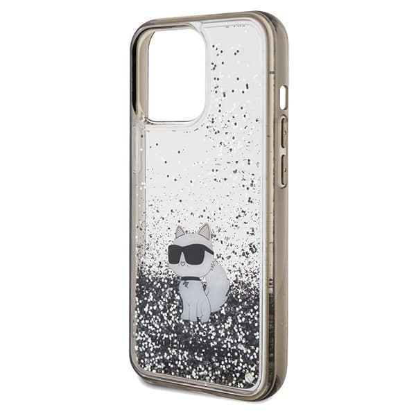 Karl Lagerfeld Liquid Glitter Choupette ovitek za iPhone 13 Pro Max - prozoren 6
