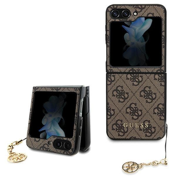 Ovitek Guess 4G Charms za Samsung Galaxy Z Flip 5 - rjav