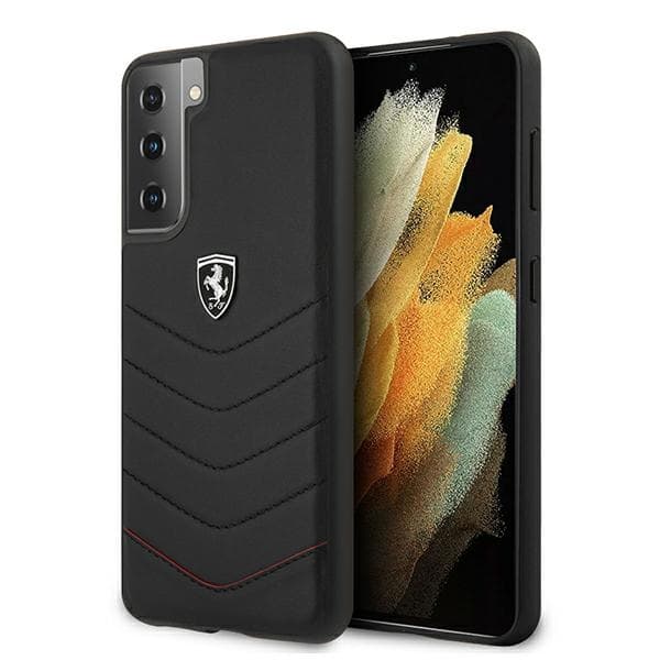 Ovitek Ferrari Off Track Quilted za Samsung S21+ (G996), črn