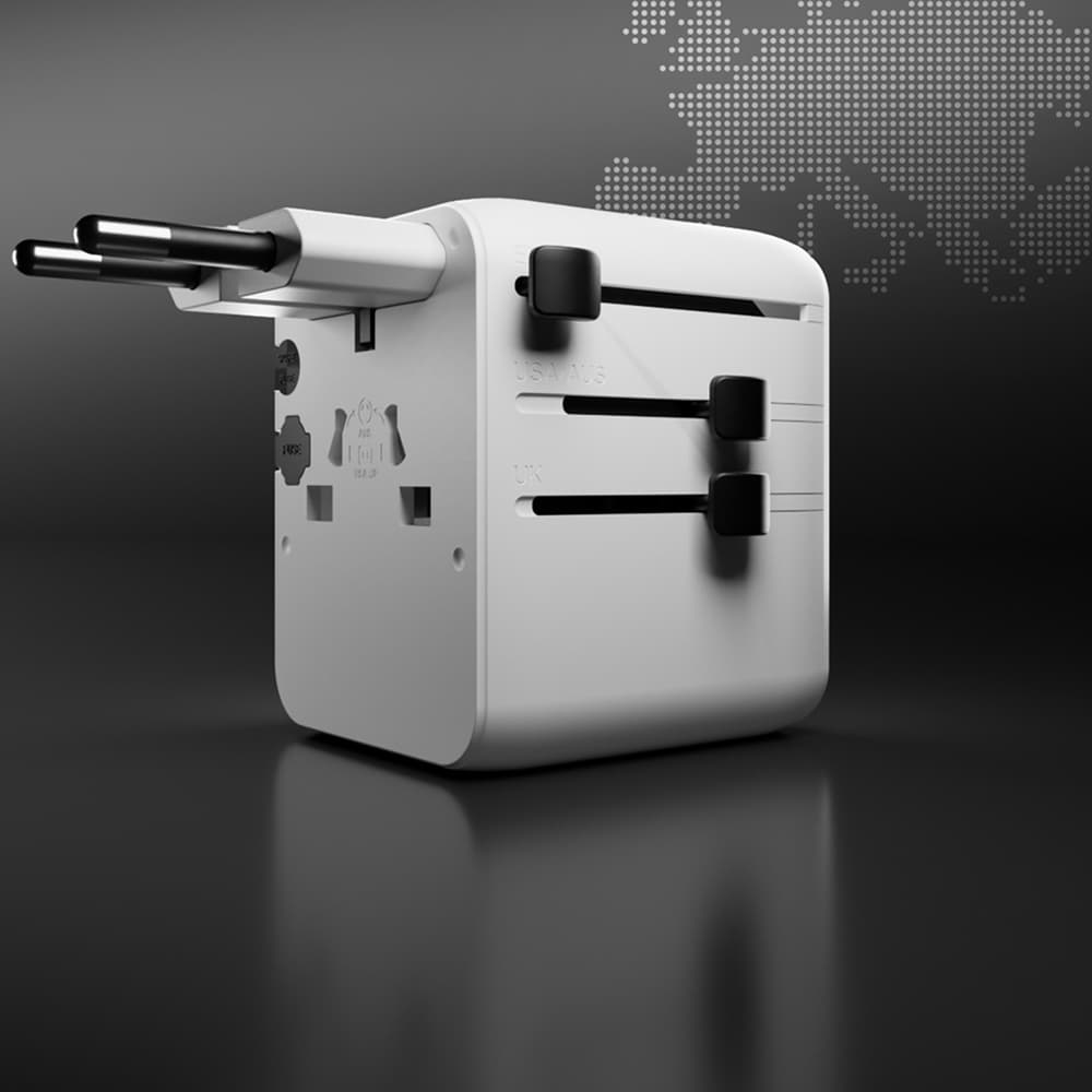SBS Univerzalni potovalni adapter 2xUSB-C + 1xUSB-A - bel 7