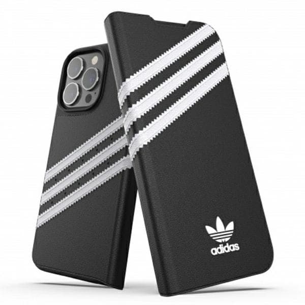 Ovitek Adidas OR Booklet PU za iPhone 13 Pro / 13, črno-bel