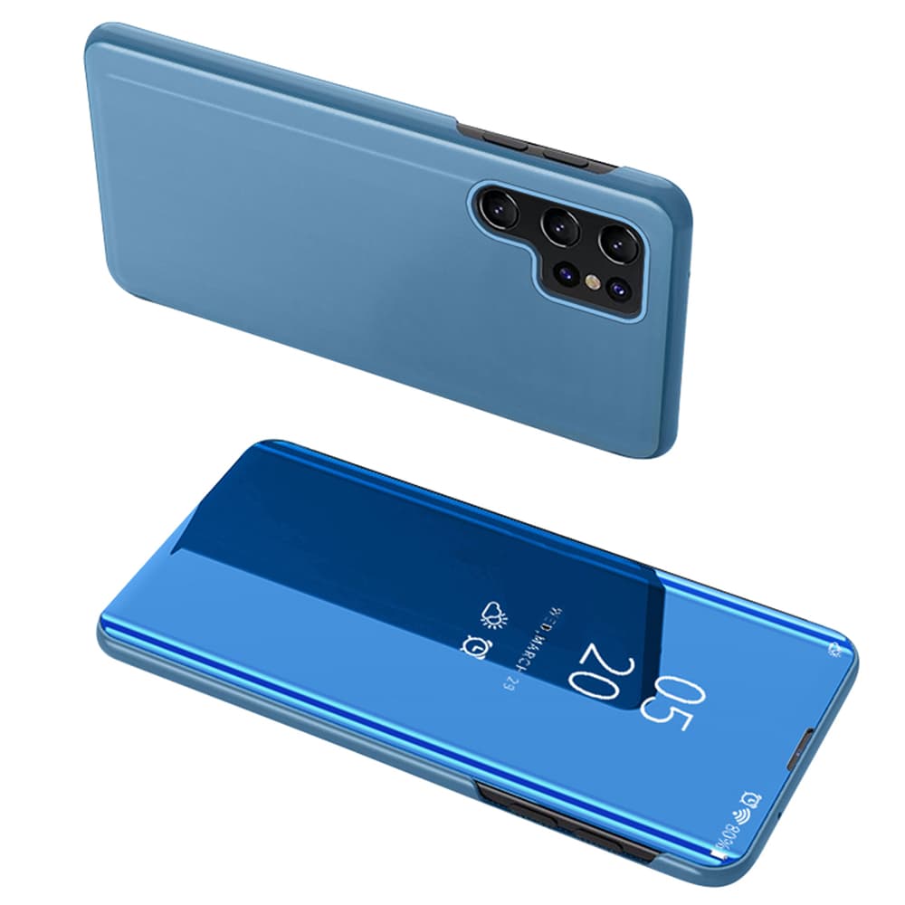 Hurtel Clear View ovitek s preklopom za Samsung S24 Ultra - modri