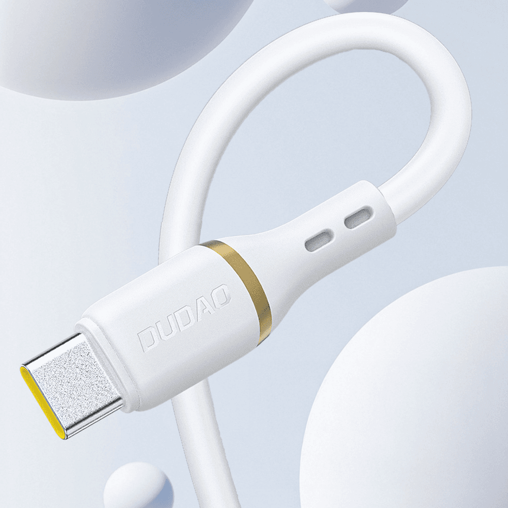 Dudao L25L kabel USB-A - Lightning 1m, 30W, mehka silikonska prevleka, bel 4