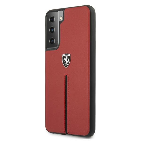 Ferrari FEOSIHCS21MRE ovitek za Galaxy S21+, rdeč, Off Track Leather 2