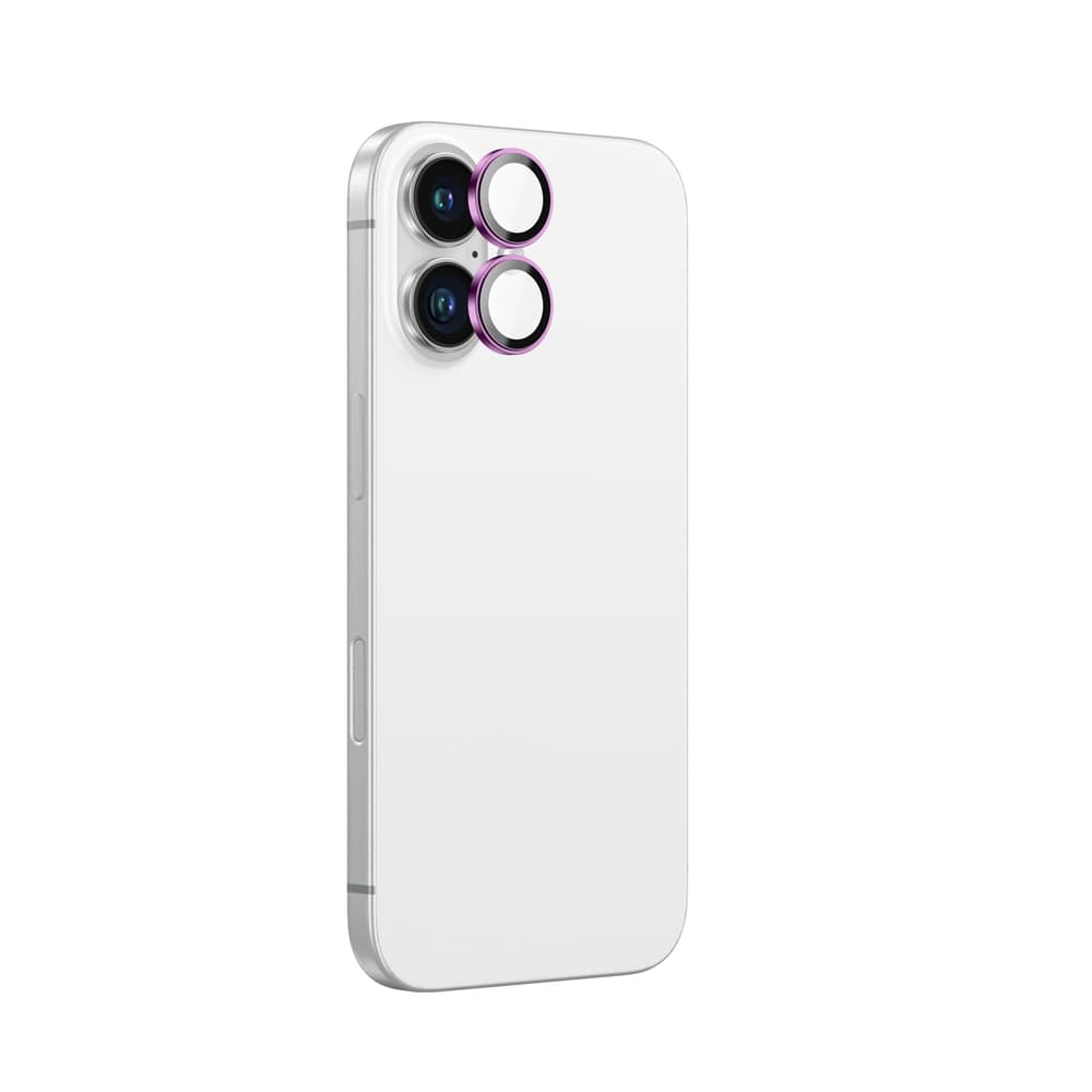 AmazingThing AR Aluminum 2 objektivna stekla sF-OR okvirom za iPhone 16 / 16 Plus - roza