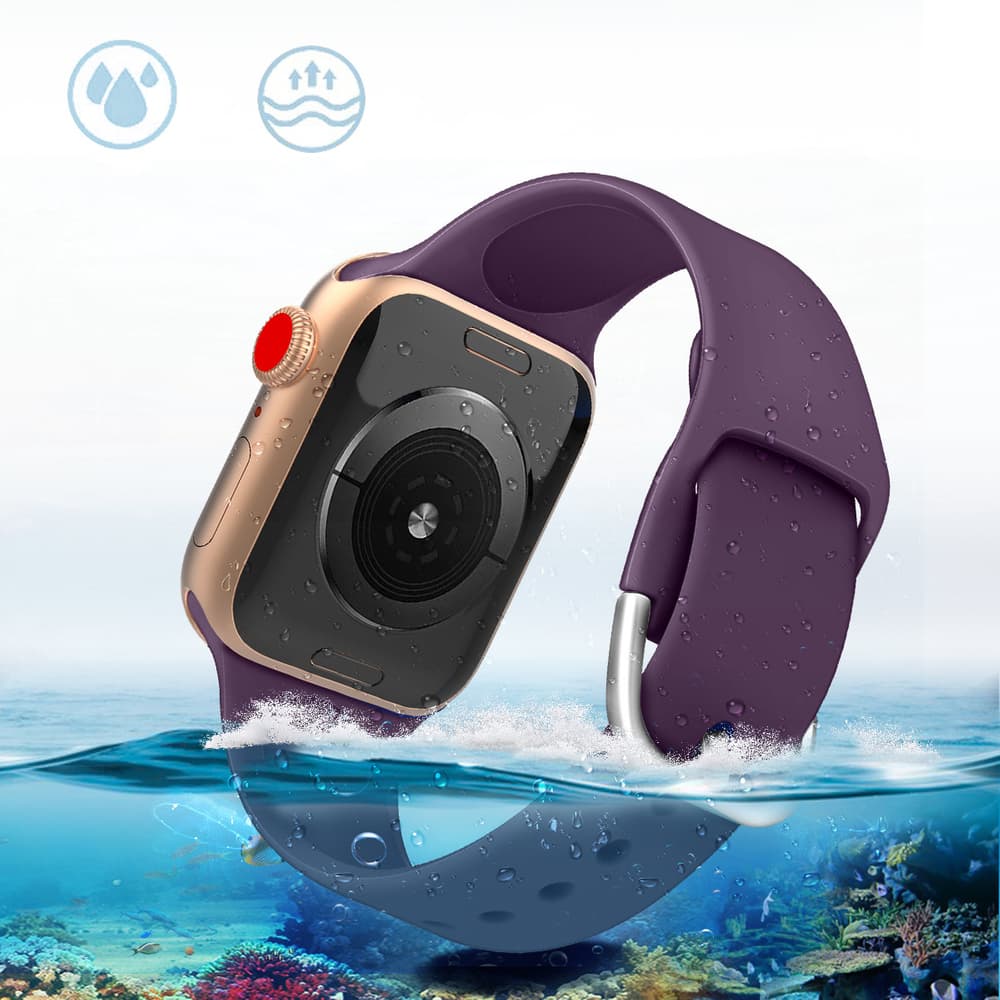Silikonski pašček APS za Apple Watch 38/40/41mm - rumen 2