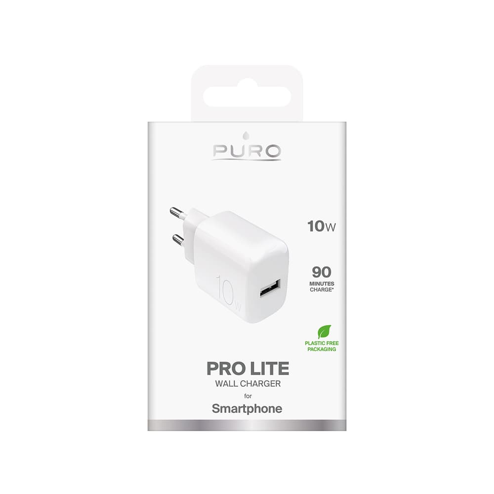 Puro PROLITE 10W USB-A zidni polnilnik - Bela 2